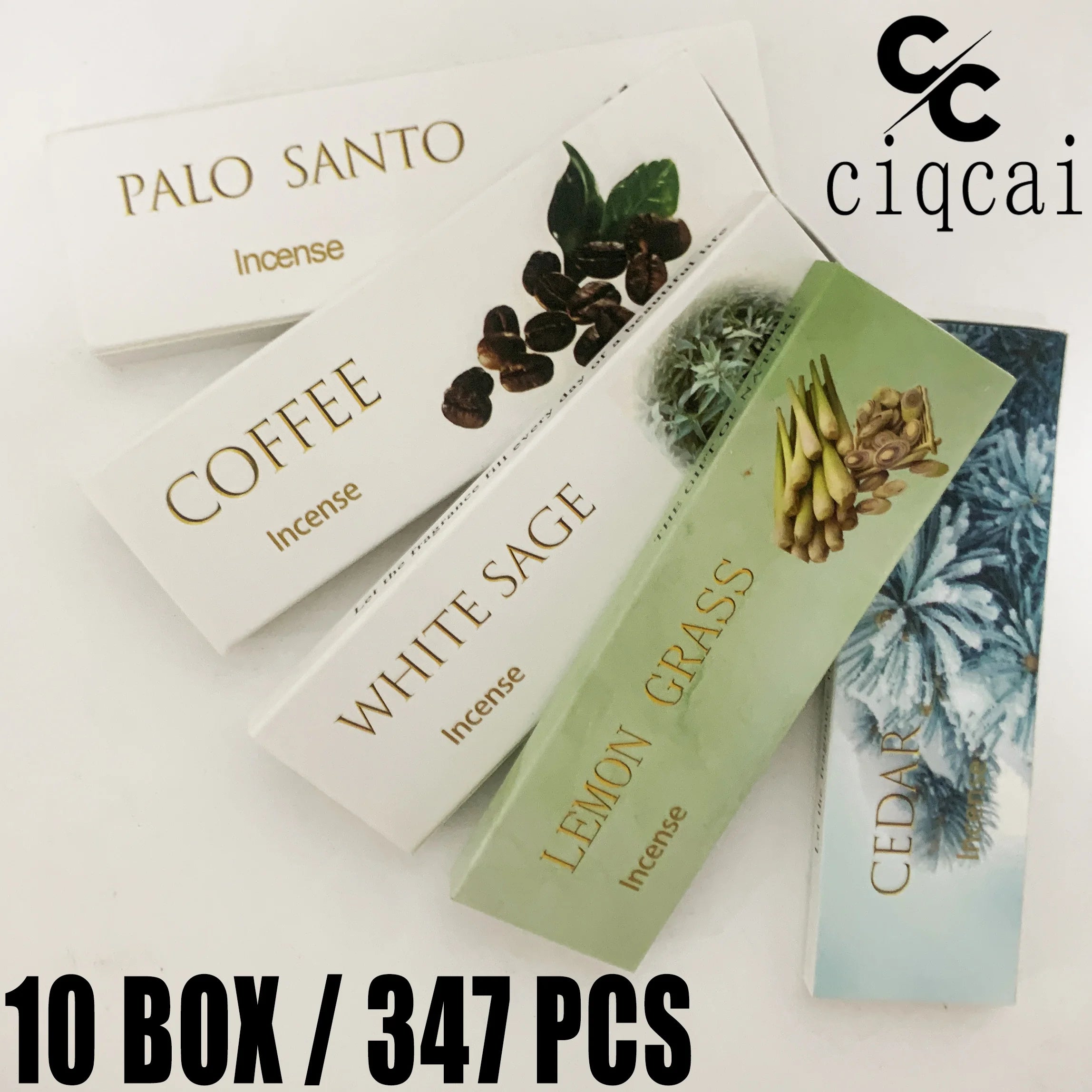 High-Quality, Handmade, Thick Incense Sticks, 12cm / 4.72inch Natural Incense Sticks, 35 Sticks/Box, Composed of Five Flavors Including Lemongrass, Peruvian Sacred Wood, Coffee, Cedar, White Sage, Etc., Rich an