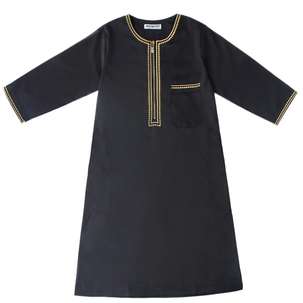 Muslim Saudi Arab Boys Robe Kids Abaya Kaftan Prayer Islam Ramadan Clothing Long Sleeve Thobe Middle East Teenage Dress Dubai