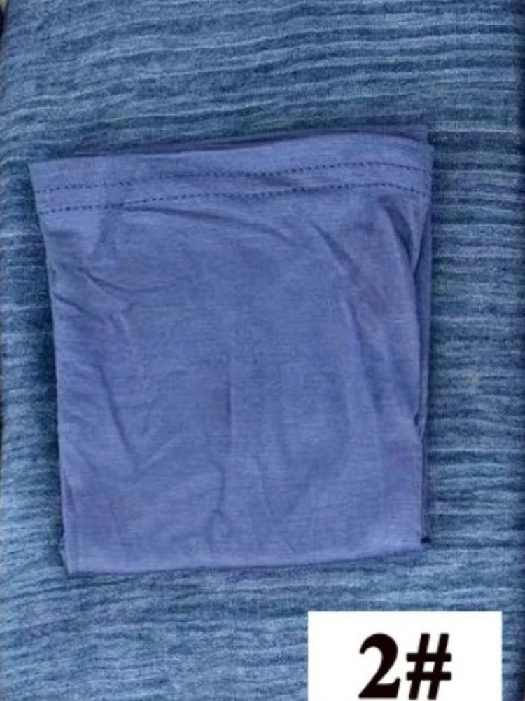 Rayon Cotton Hijab with Inner Cap Set Premium Wrinkle Scarf Headscarf Shawl Dirty Dyed Vintage Soft Muslim Turban Hijabs Women