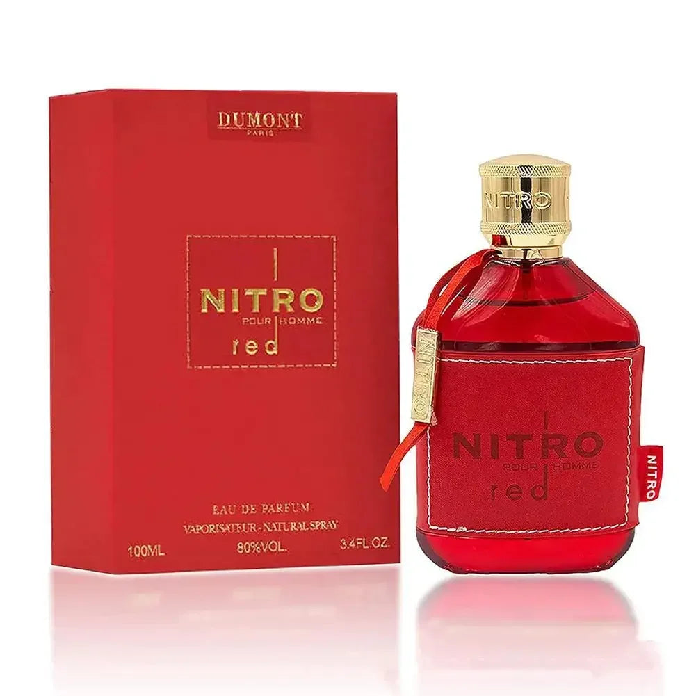 Nitro Red Dumont Middle Eastern Arabic Perfume for Men and Women Long Lasting Natural Romantic Scent Fragrance Spray 100ml