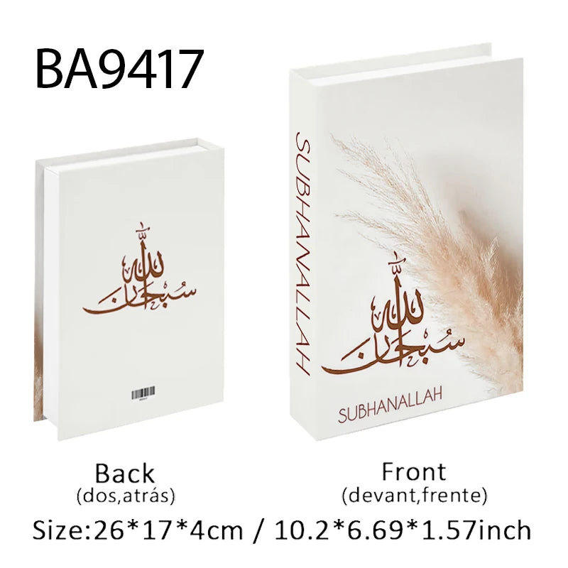 Islamic Luxury Fake Book Decorative Books Storage Box Coffee Table Interior Decoration Kaaba Mosque Muslims Bedroom Home Decor