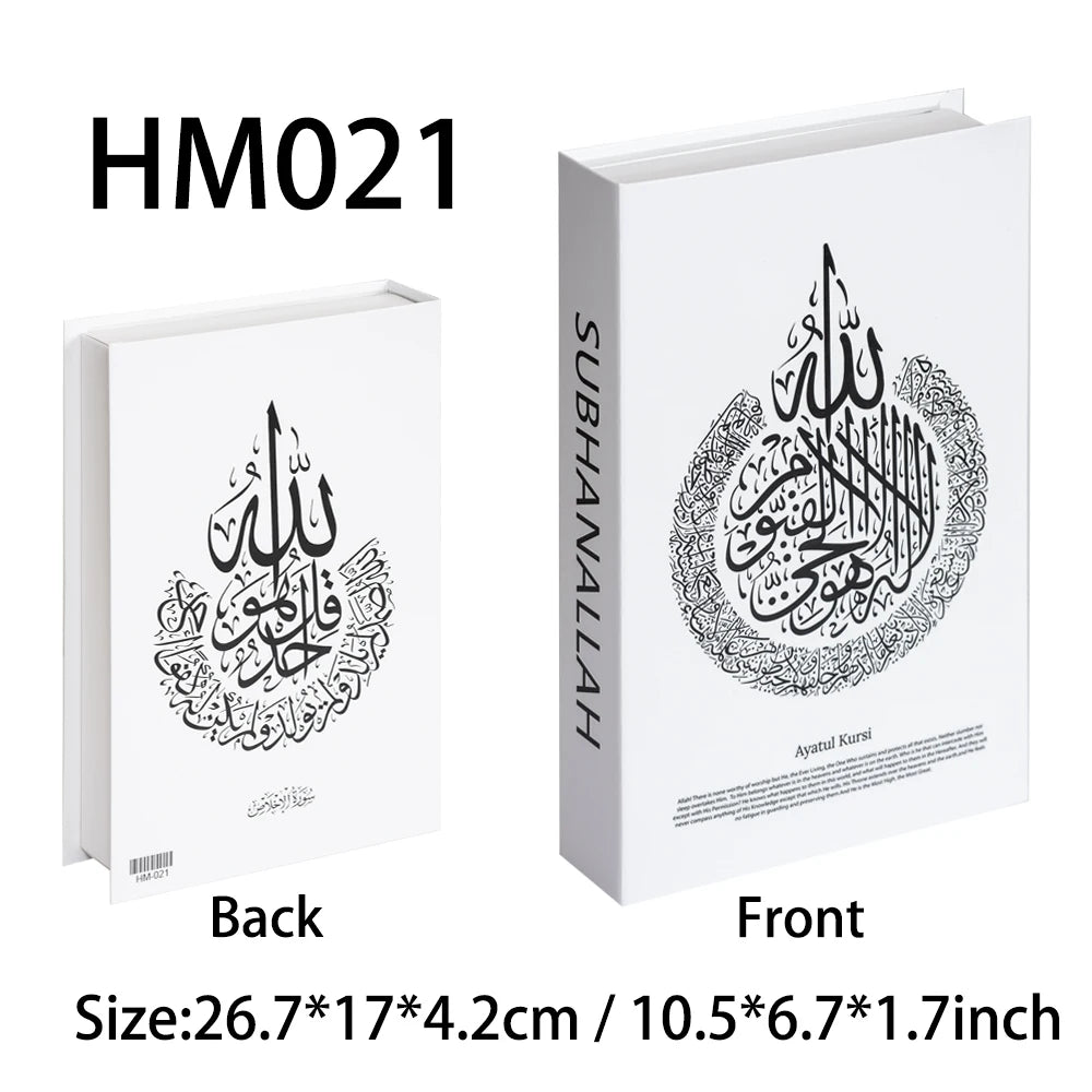 New Islamic Series Luxury Fake Books Home Decoration Remote Control Storage Box Coffee Table Fashion Home Decoration Accessories