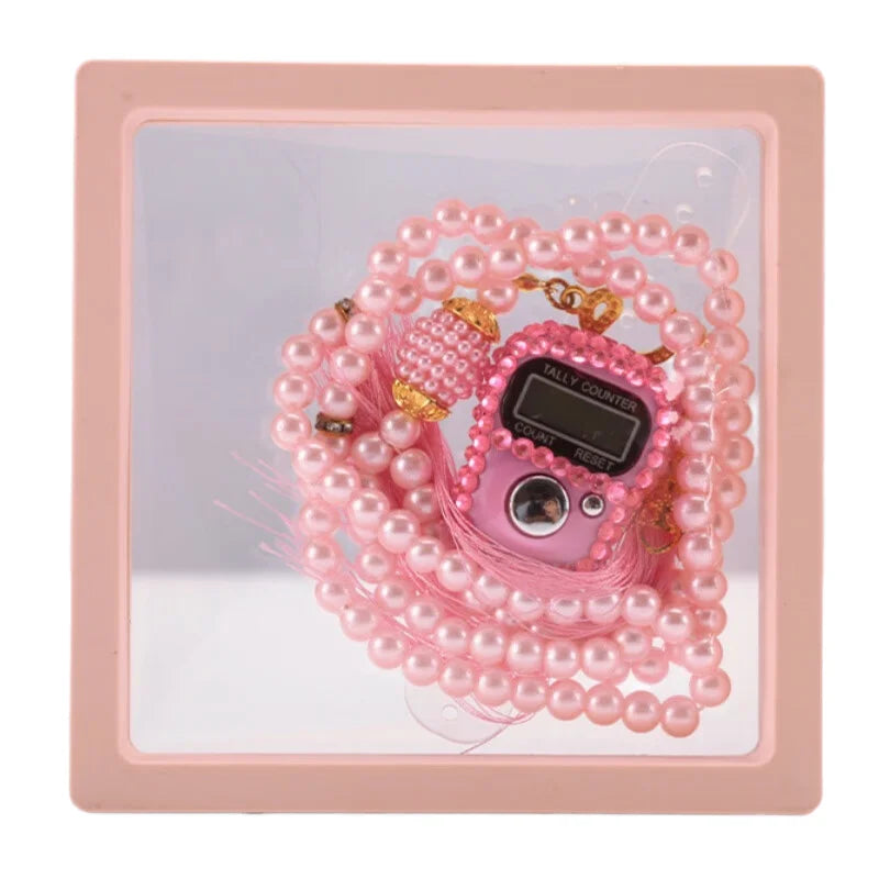 Muslim Prayer Set With Gift Box Pray For 99 Beaded Bracelets Resettable Finger Counter Ring Eid Al-Fitr Prayer Gifts