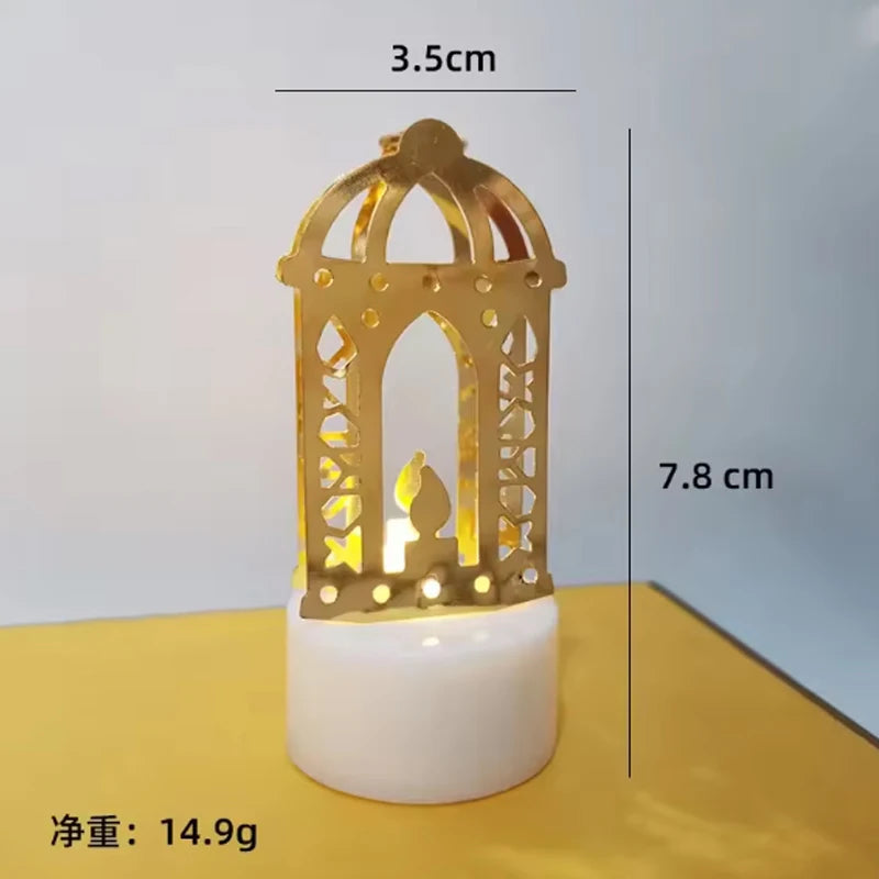 LED Moon Star Castle Lights Eid Mubarak Electronic candle light Islam Muslim Festival Party Eid al-Fitr home Ramadan Decoration