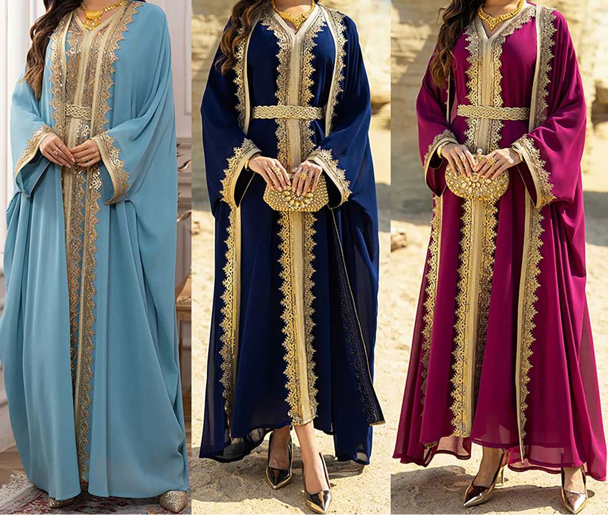 Dress for Women Kimono Dubai  Abaya Kaftan Islam Jalabiya Long Robe Vestidos