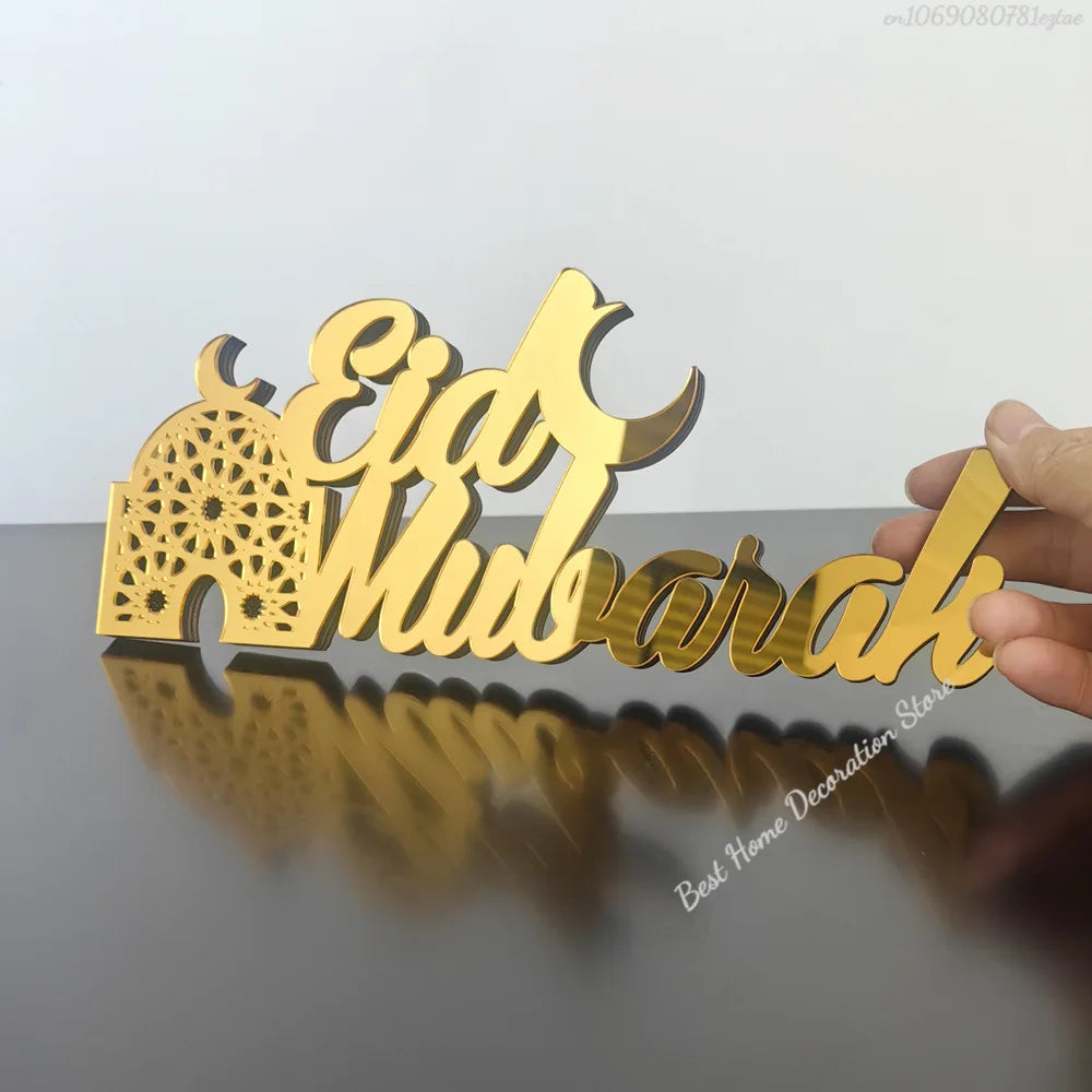 Ramadan Bismillah Acrylic Wooden Ornament Eid Mubarak Home Decoration Islamic Muslim Party Supplies Alhamdulillah Mashallah 2025