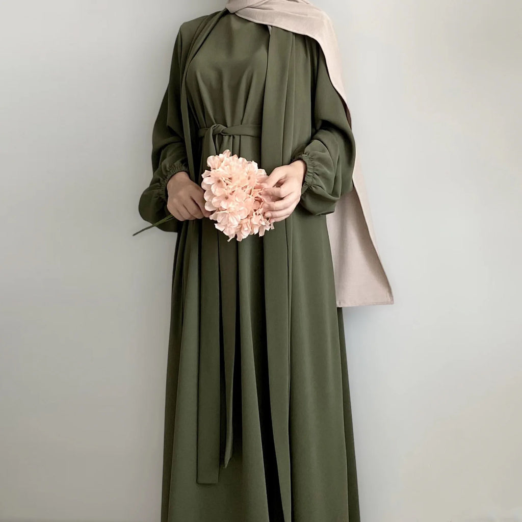 New Muslim Sets for Women Ramadan Prayer Dress Modest Dresses Eid Dubai Abaya Female Islam Clothing Elegant Party Clothes