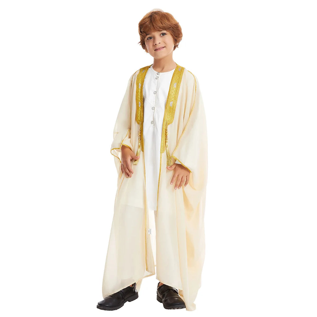 Eid Muslim Boys Jubba Thobe Children Open Abaya Prayer Kaftan Ramadan Morocco Jubba Modest Islamic Dubai Saudi Abayas Thobe
