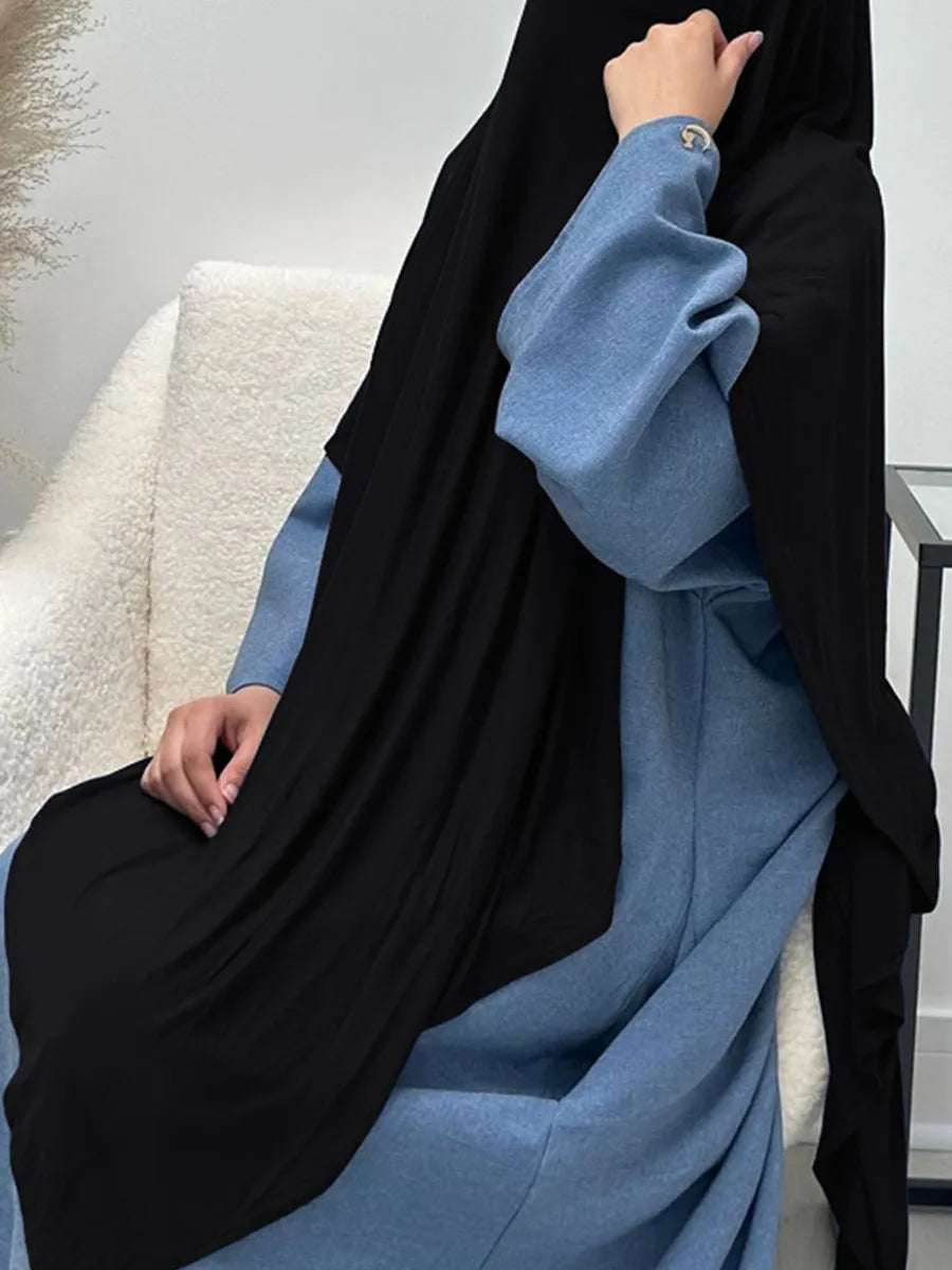 Middle East Muslim Women Arabic Dubai Abaya Ramadan Soft jersey Hijab scarf turban Femme musulman african Islam khimar Headscarf