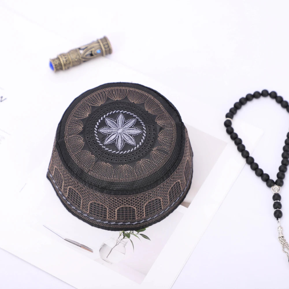 Men Muslim Yarmulke Fashion Muslim Hat for Men Spring Autumn Multi-Color Islam Hair Cover Yarmulke Busines Part Birthday RIMAIRE