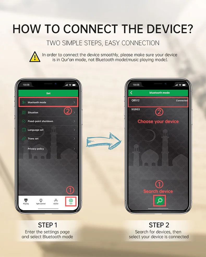 Quran Azan Muslim Koran Bright Bluetooth Speaker Portable Night Light Holy Lamp Sound Box Music Wireless Caixa De Som Bocina Mp3