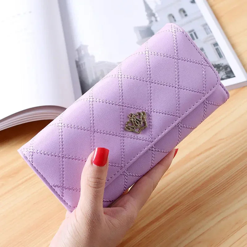 New Large Capacity Women's Wallet Fashionable Long Leather Clutch Bag Mobile Phone Bag Student Coin Purse Handheld Card Holder