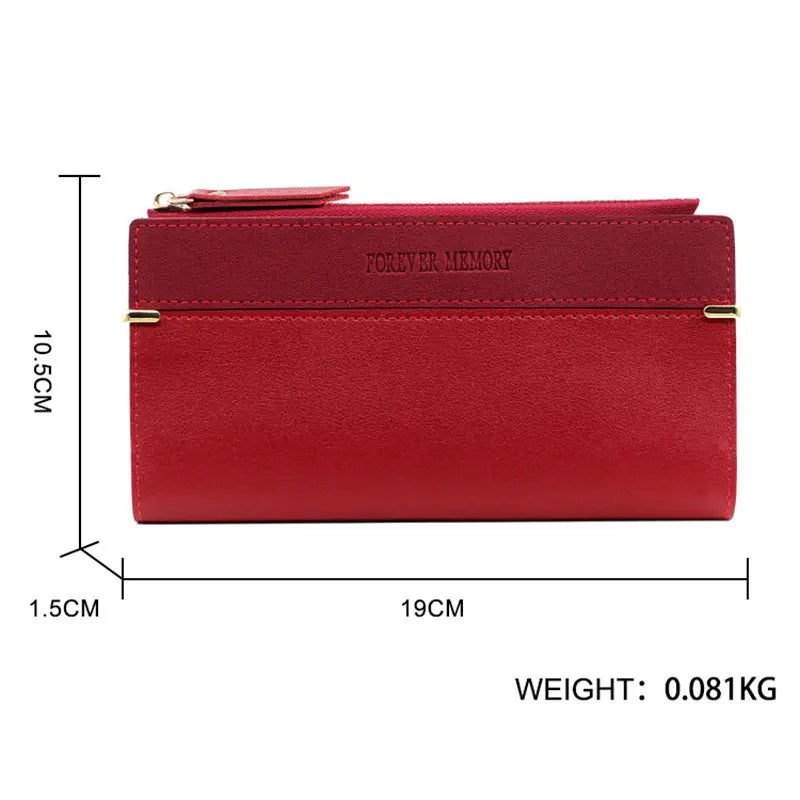 New Women Long Wallets Handbag Zipper Coin Pocket Female Purse Photo Holder Credit Card Holder Women's Clutch Wallet