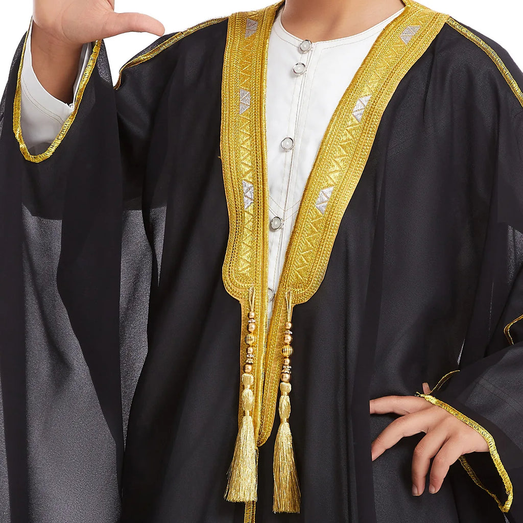 Eid Muslim Boys Jubba Thobe Children Open Abaya Prayer Kaftan Ramadan Morocco Jubba Modest Islamic Dubai Saudi Abayas Thobe