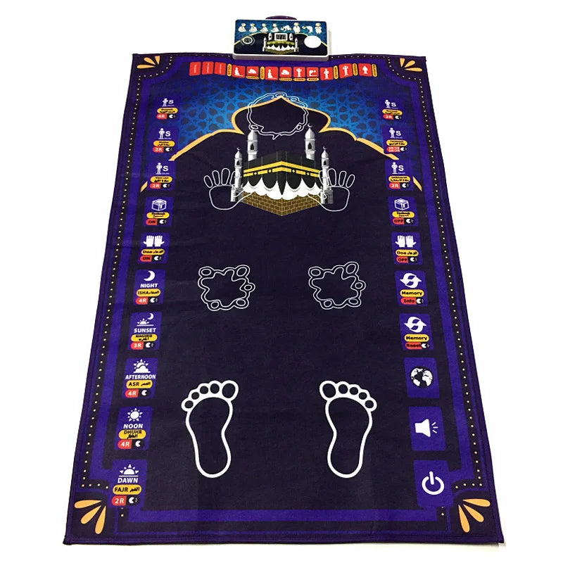 Islamic Prayer Rug Electronic Worship Blanket Muslim Kids Prayer Carpet Children Pray Teaching Salat Musallah Praying Mat
