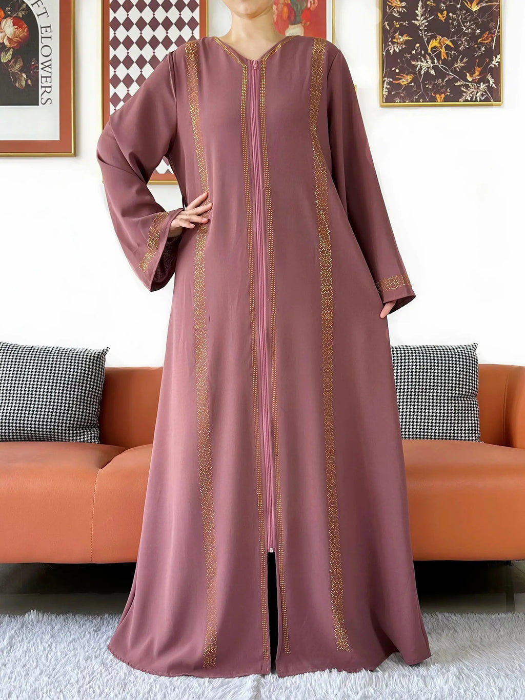 New Elegant Women Abaya Long Sleeve Chiffon Loose Open Abaya Muslim Islamic Clothing Cardigan Style Muslim Fashion Dresses