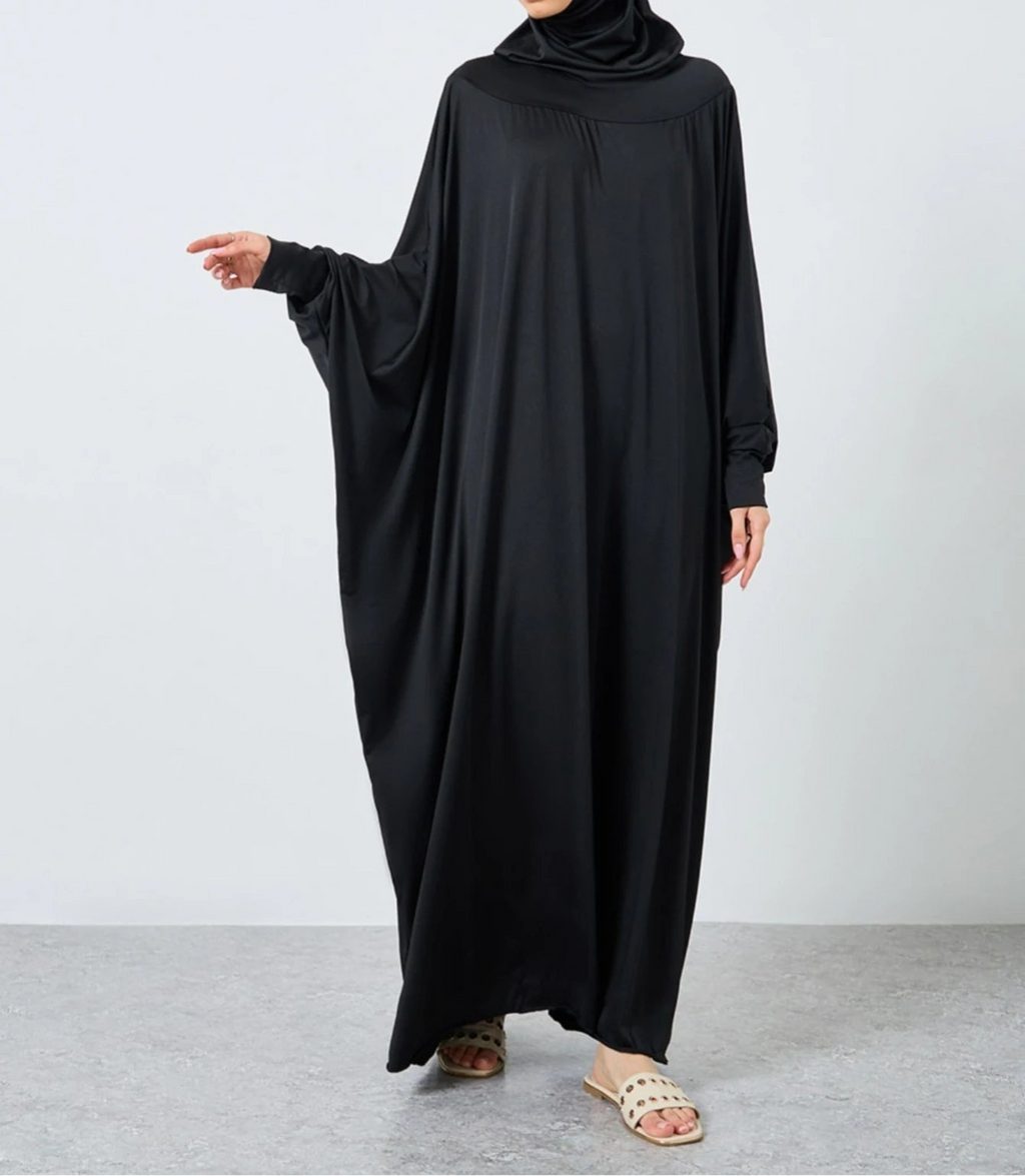 Islamic Prayer Abaya Muslim Women Abayas Long Sleeve Hooded Modesty Ramadan Dresses With Hijab Jilbabs Middle Eastern Kaftans