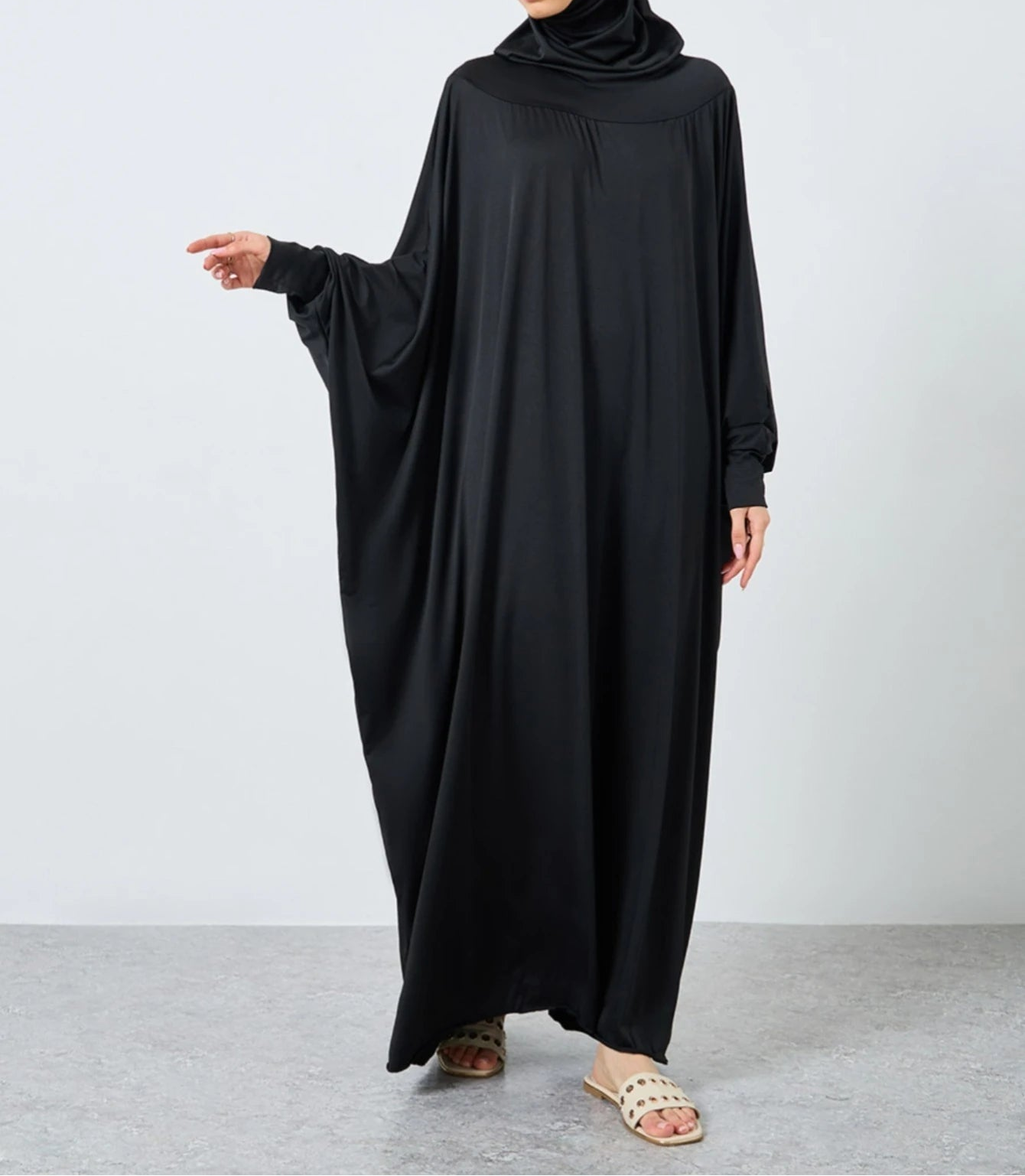 Islamic Prayer Abaya Muslim Women Abayas Long Sleeve Hooded Modesty Ramadan Dresses With Hijab Jilbabs Middle Eastern Kaftans