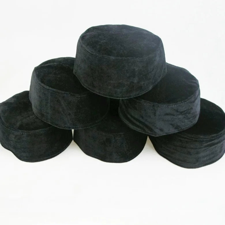 RIMAIRE Thickened Warm Velvet Prayer Cap Muslim Men's Minimalist Worship Hat Winter Religious Etiquette Cap