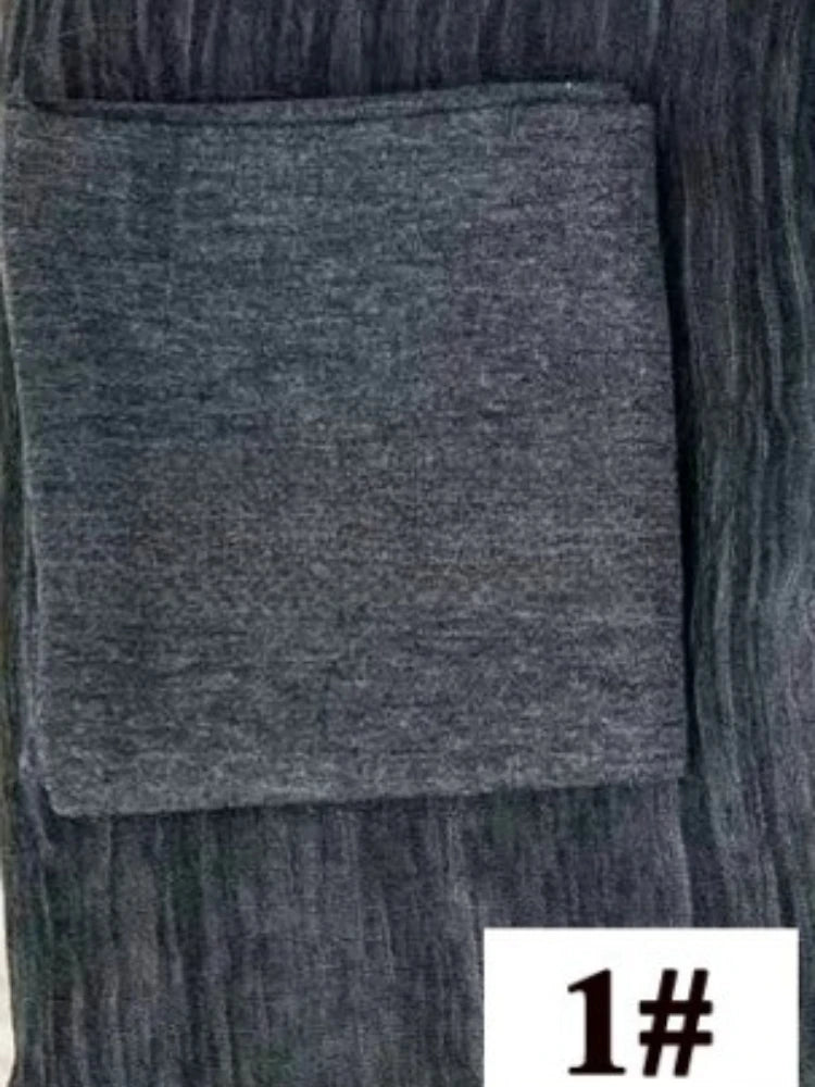 Rayon Cotton Hijab with Inner Cap Set Premium Wrinkle Scarf Headscarf Shawl Dirty Dyed Vintage Soft Muslim Turban Hijabs Women