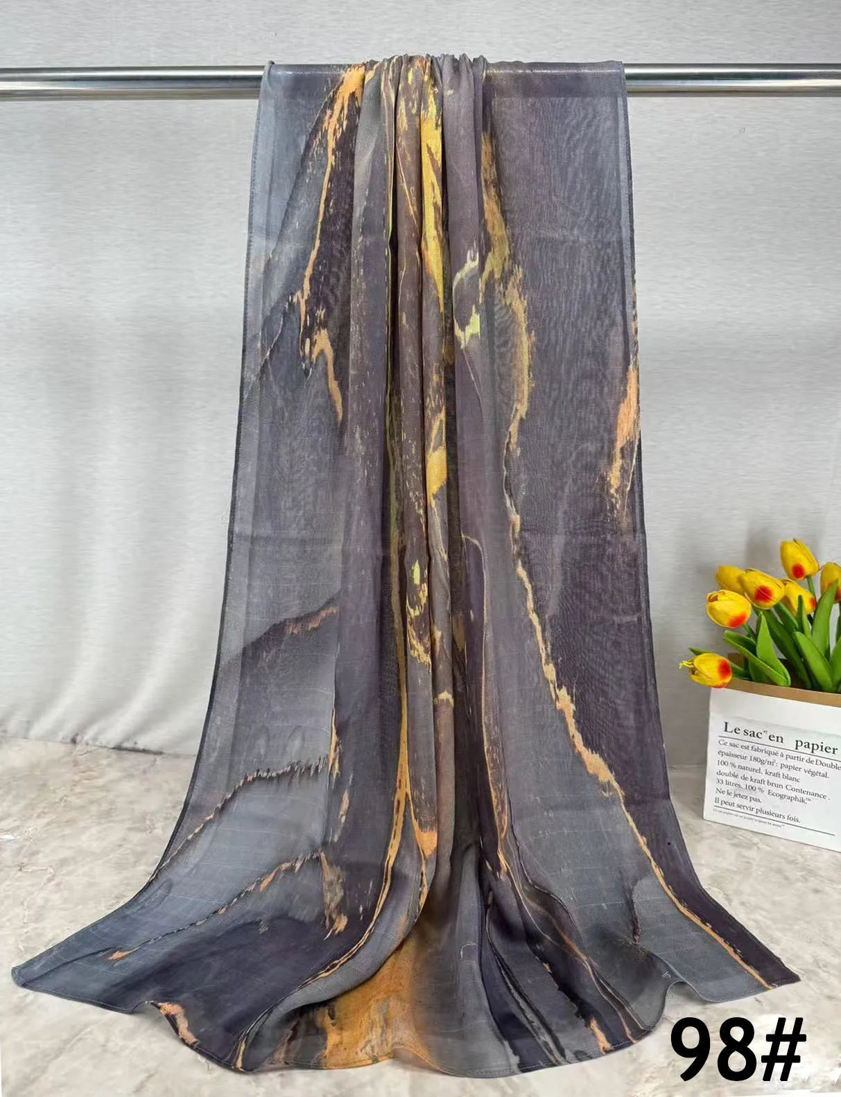 168colors Modal Print Hijab Scarf Premium Soft Breathable Muslim Fashion Headscarf Head Scarf Headwraps for Women Hijabs Turban