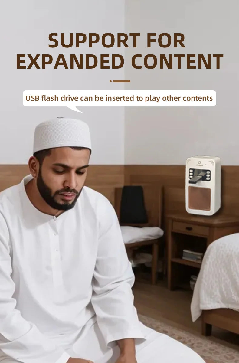 Azan Quran Muslim Koran Bright Bluetooth Speaker Portable Night Light Holy Lamp Wall Plug Clock Sound Wireless Home Caixa De Som