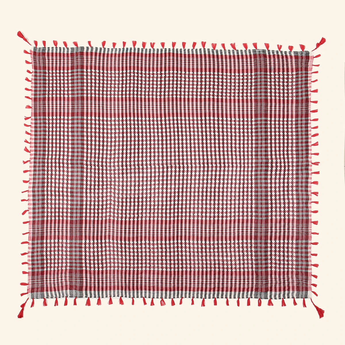 Saudi Arabic Islamic Accessories Men Praying Hat Headscarf Headband Muslim Traditional Costumes Clothing Plaid Turban 140*140cm