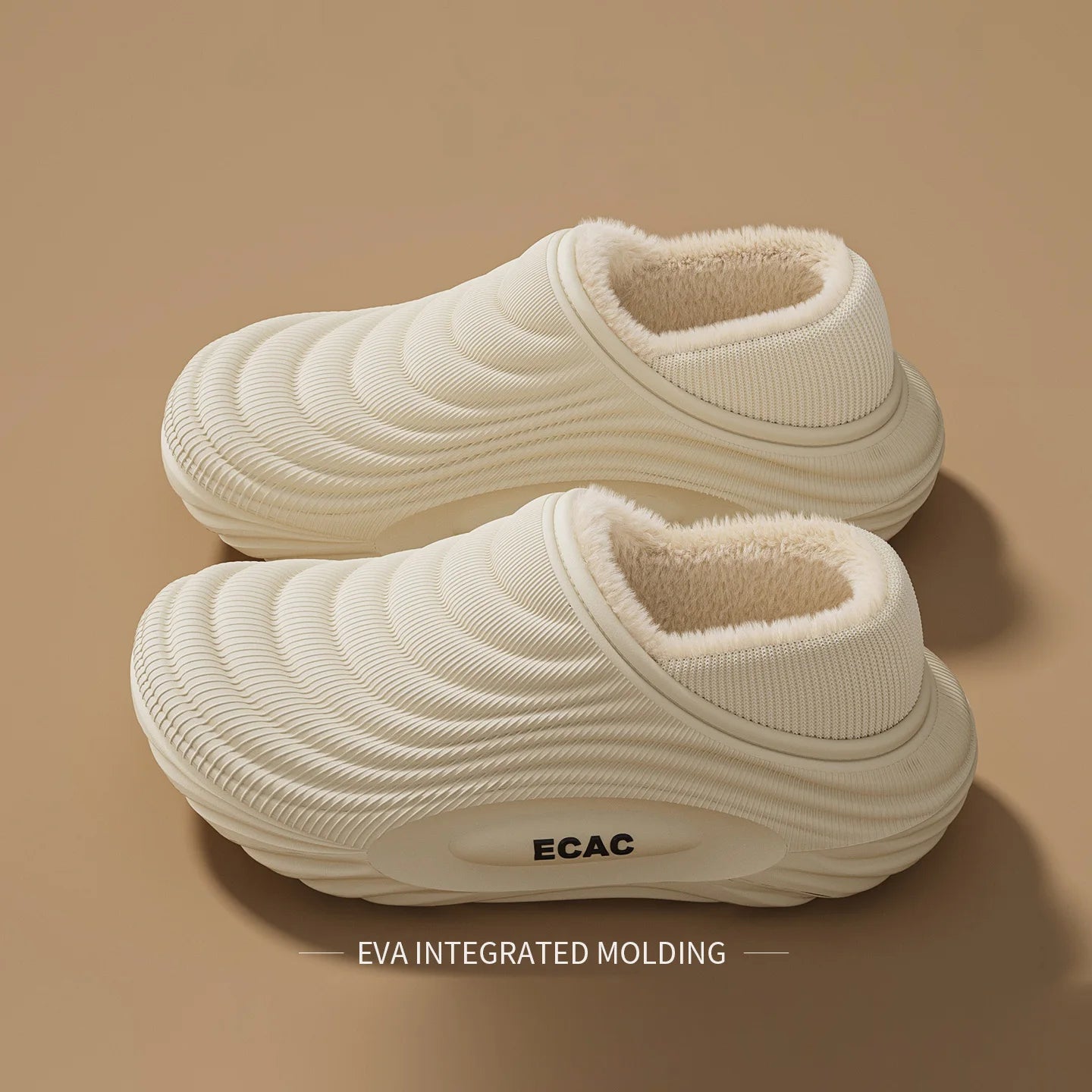 EVA Winter Slippers For Men Women Warm Fur Lined Waterproof Anti Slip Comfortable Indoor Outdoor Home Cotton Clogs Lightweight