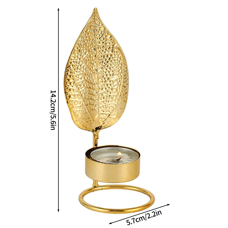 Ramadan Candlestick  Home Decor Eid Mubarak Candle Holder Table Ornament Muslim Festival Party Crescent Moon Star Decor