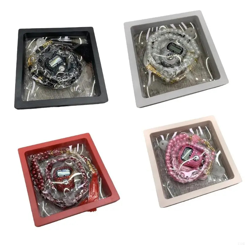 Y3NE 99-Prayer Tasbih Beads Rosary Beads with Counter Tasbih Prayer Beads Wrap Bracelets Necklace Eid Prayer Beads for Adult