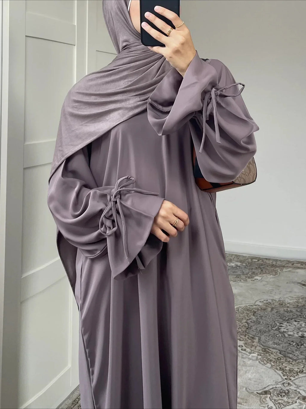 Eid Muslim Dress for Women Abaya Bow Jalabiya Ramadan Lace Up Vestidos Largos Islam Arab Long Robe Morocco Dubai Kaftan 2026