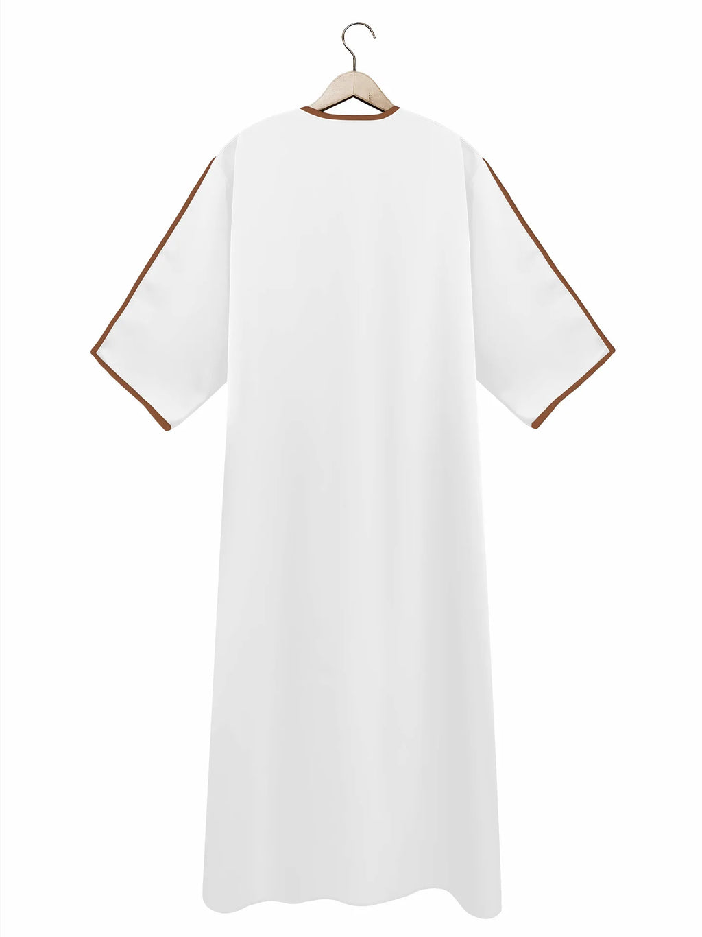 Men's Long Sleeve Muslim Abaya Islamic Dress Moroccan Thobe Jubba Kandora Djellaba Middle Eastern Saudi Clothing Casual Polyester Blend