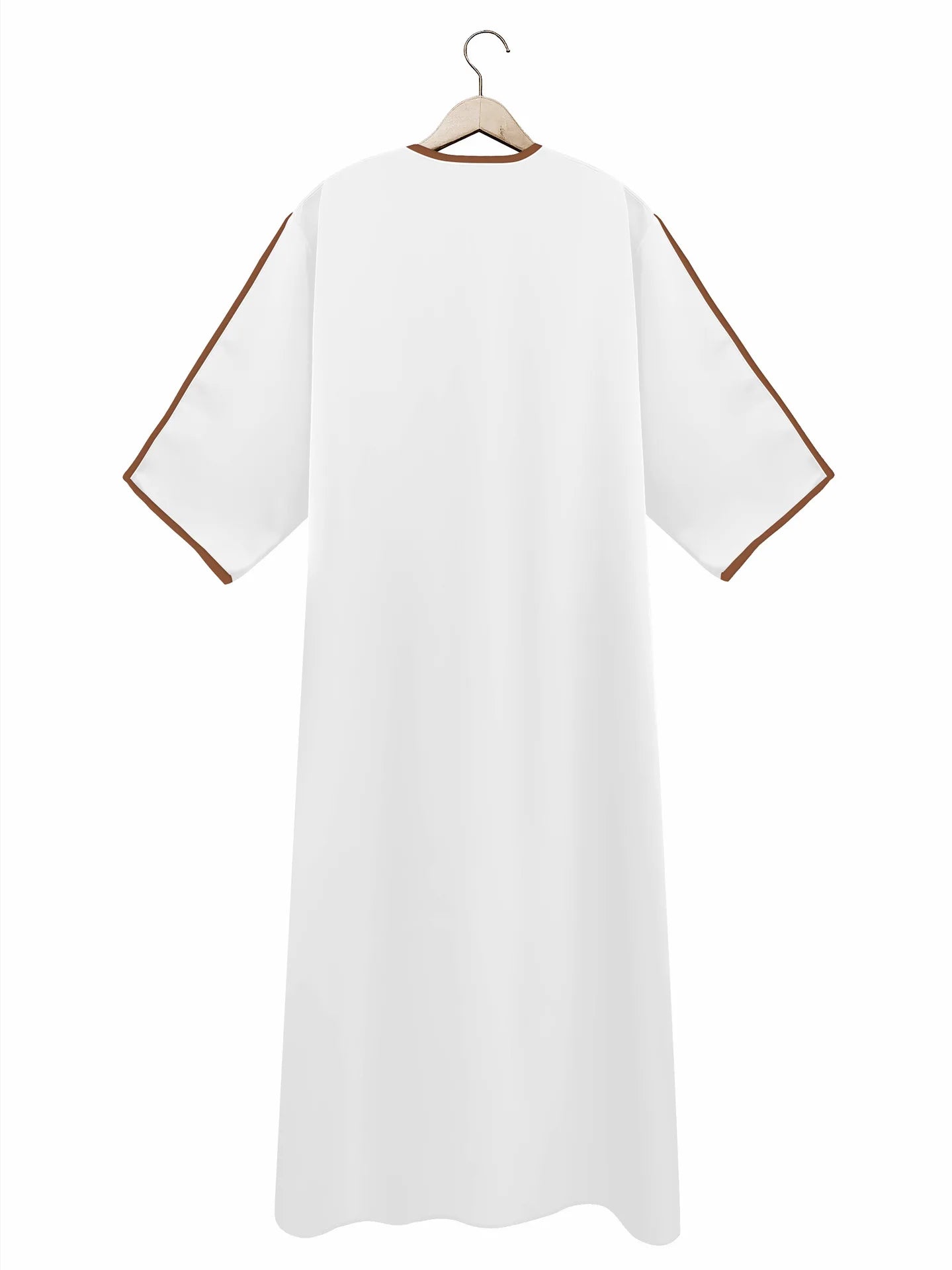 Men's Long Sleeve Muslim Abaya Islamic Dress Moroccan Thobe Jubba Kandora Djellaba Middle Eastern Saudi Clothing Casual Polyester Blend