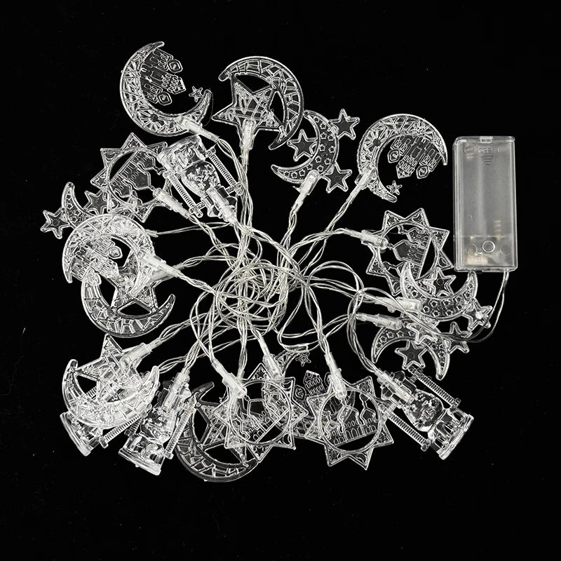 3M EID Mubarak Decor Moon Star LED Light String Muslim Islamic LED String Lights Ramadan Kareem Party Supplies Home Ornament