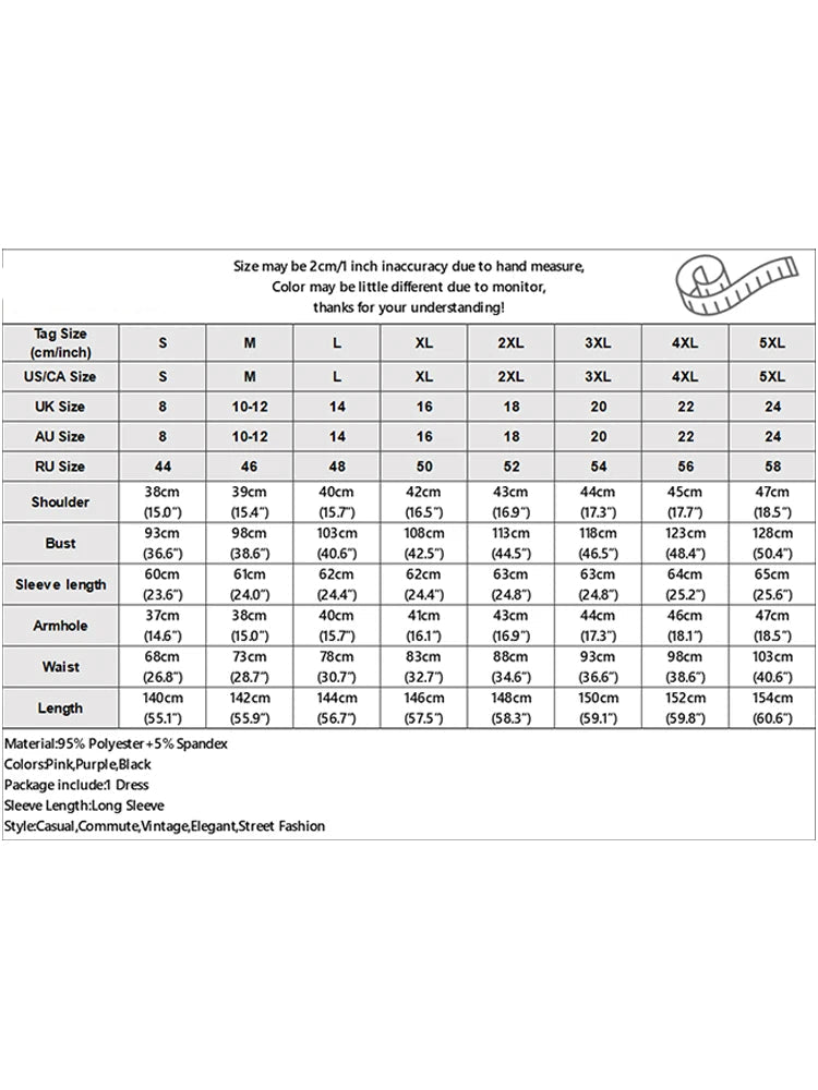 Dresses Modest Ruffles Trim O-Neck Lantern Sleeve Tied-Back Maxi Dress Muslim Woman Clothes 3XL