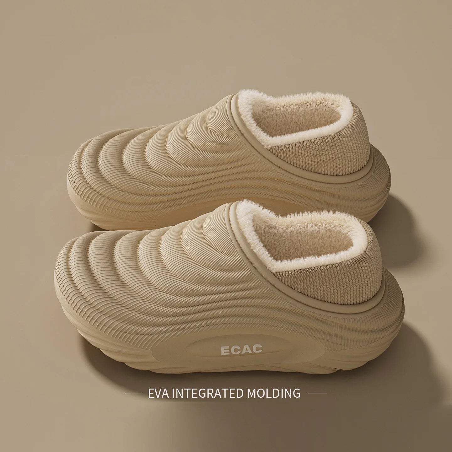 EVA Winter Slippers For Men Women Warm Fur Lined Waterproof Anti Slip Comfortable Indoor Outdoor Home Cotton Clogs Lightweight