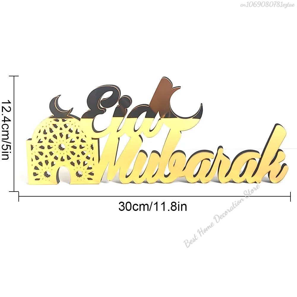 Ramadan Bismillah Acrylic Wooden Ornament Eid Mubarak Home Decoration Islamic Muslim Party Supplies Alhamdulillah Mashallah 2025