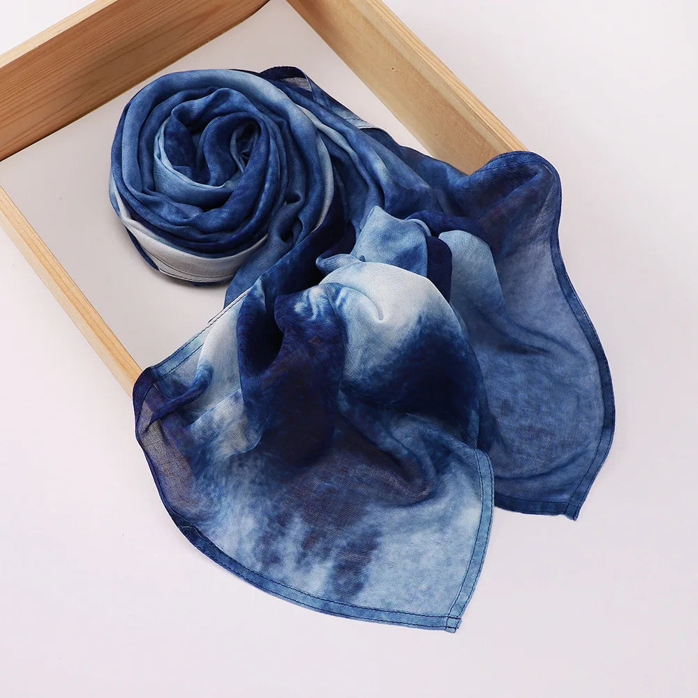 Premium Printed Rayon Modal Hijabs Cotton Hijab Scarf for Women Wraps and Shawls Musulman Headband Islamic Ramadan Turban