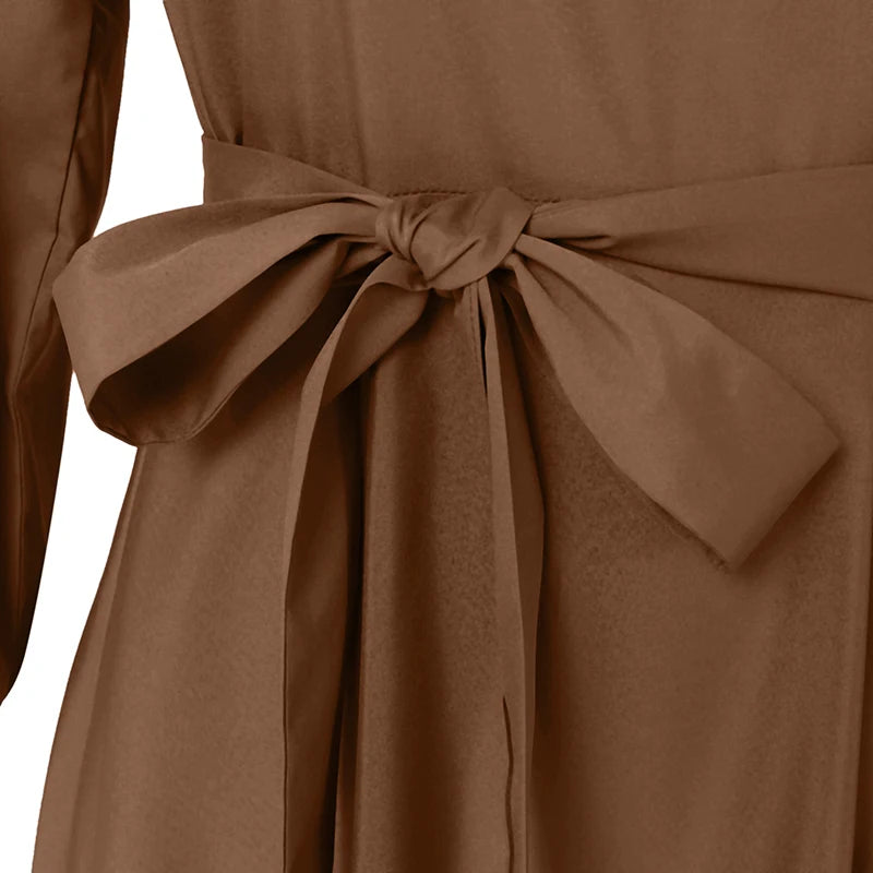 Dress Autumn Solid Party Holiday Maxi Dresses Vestidos Femme Vintage Robe