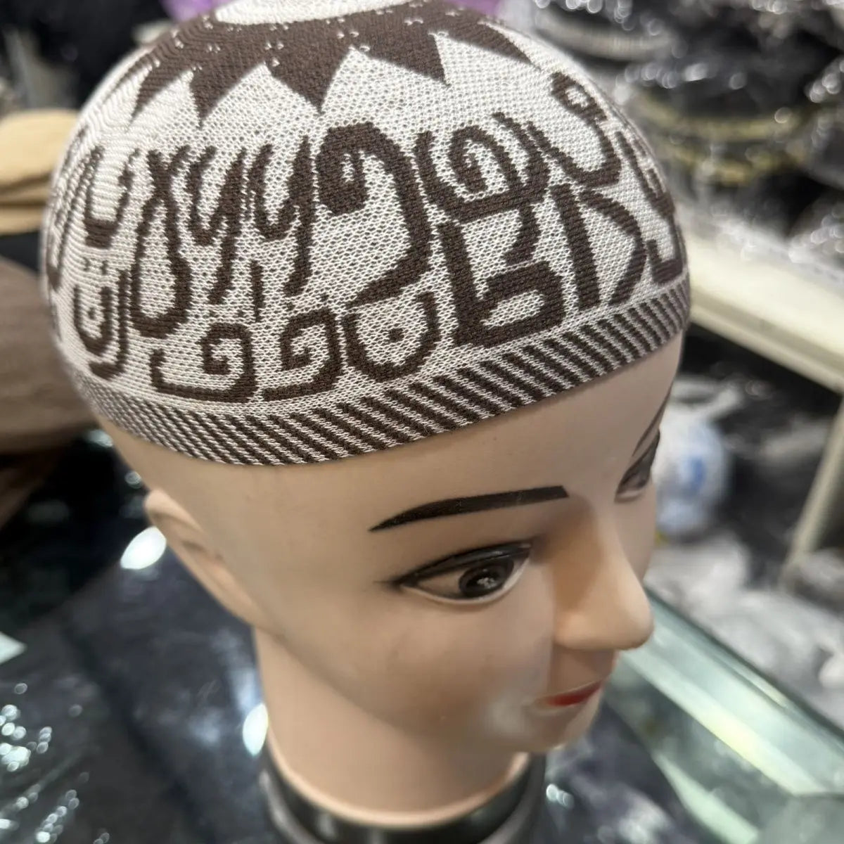 Ethnic Hats for Africa Men Knitted Cap Eid Prayer Khaki Street Melon Hat Fashion Classic Islam Beanies Kuki Caps Male 54-59cm