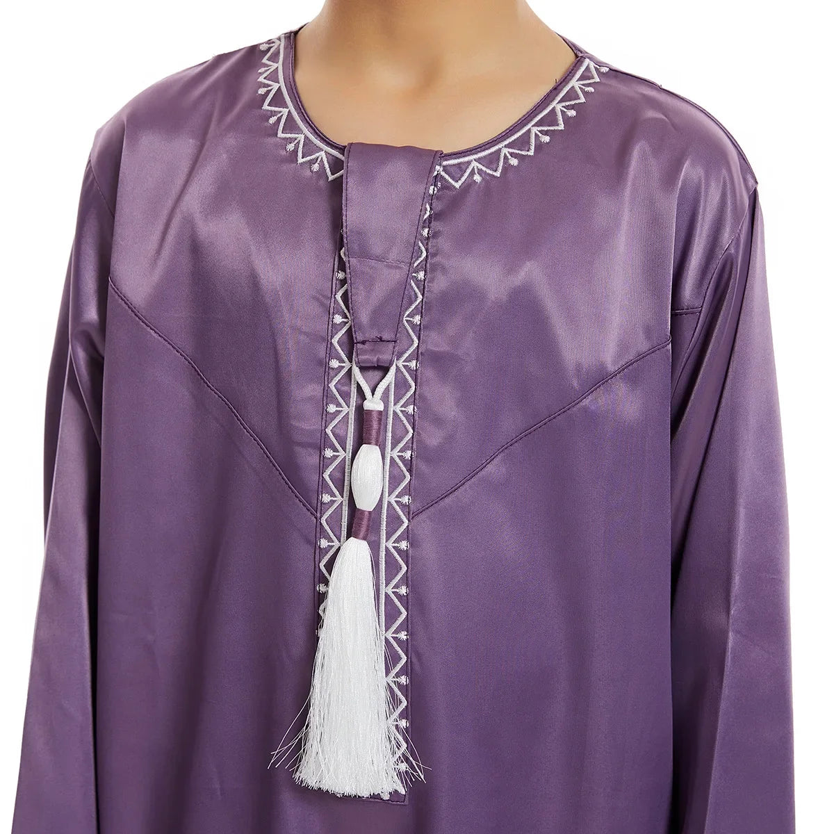 Eid Muslim Children Abaya Ramadan Jubba Prayer Thobe Boy Kids Abayas Islam Long Robe Gown Kaftan Dubai Arab Tassel Dishdasha