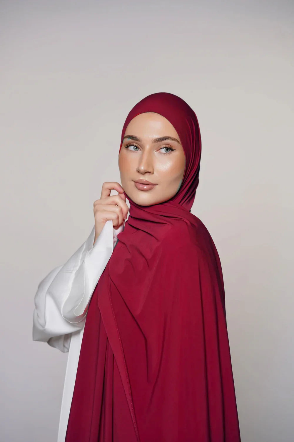 New Premium Jersey Line Hijab Bicolor Hijabs for Women Scarf Medina Silk Hijab Muslim Fashion Turban Femme Head Wrap for Women