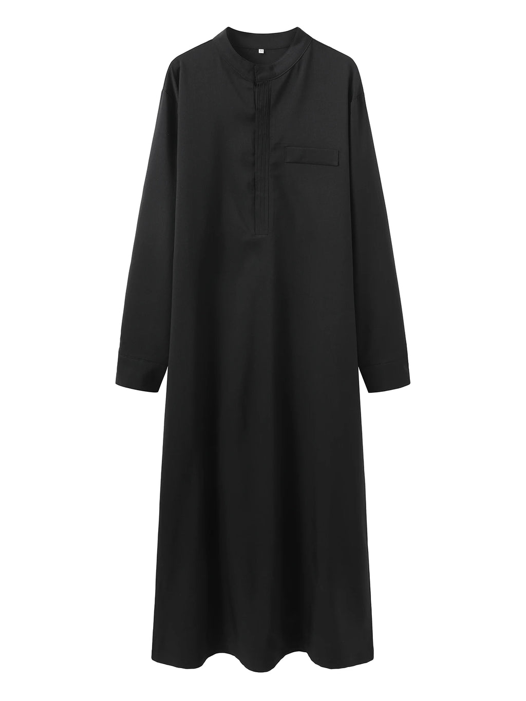 Muslim men's Formal Thobes long-sleeved solid color loose traditional Islamic men's clothing kaftan festival Arabic ethnic style