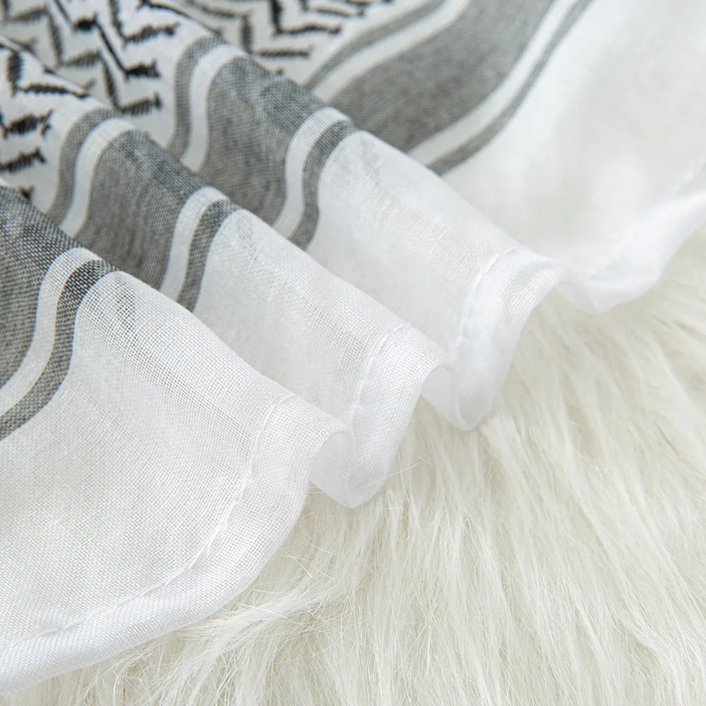 Muslim Men's Head Scarf Saudi Arab Middle Eastern Keffiyeh Scarves Islamic Clothing Male Hijab Turban Shemagh Muhammad Hat