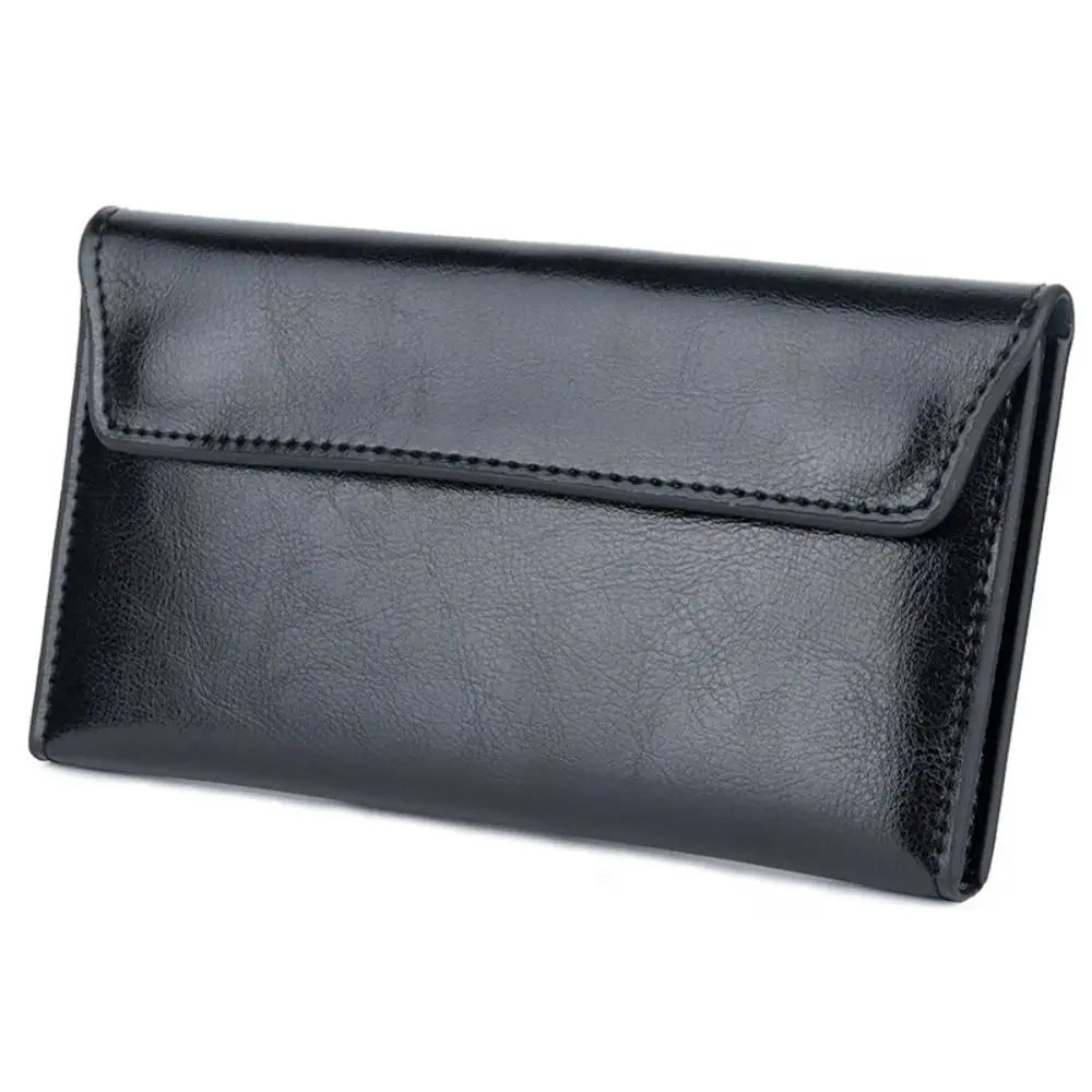 Slim Genuine Leather Women Long Wallet Large Capacity Female Coin Purse Portable Clutch Bag Cowhide Wallet for Women
