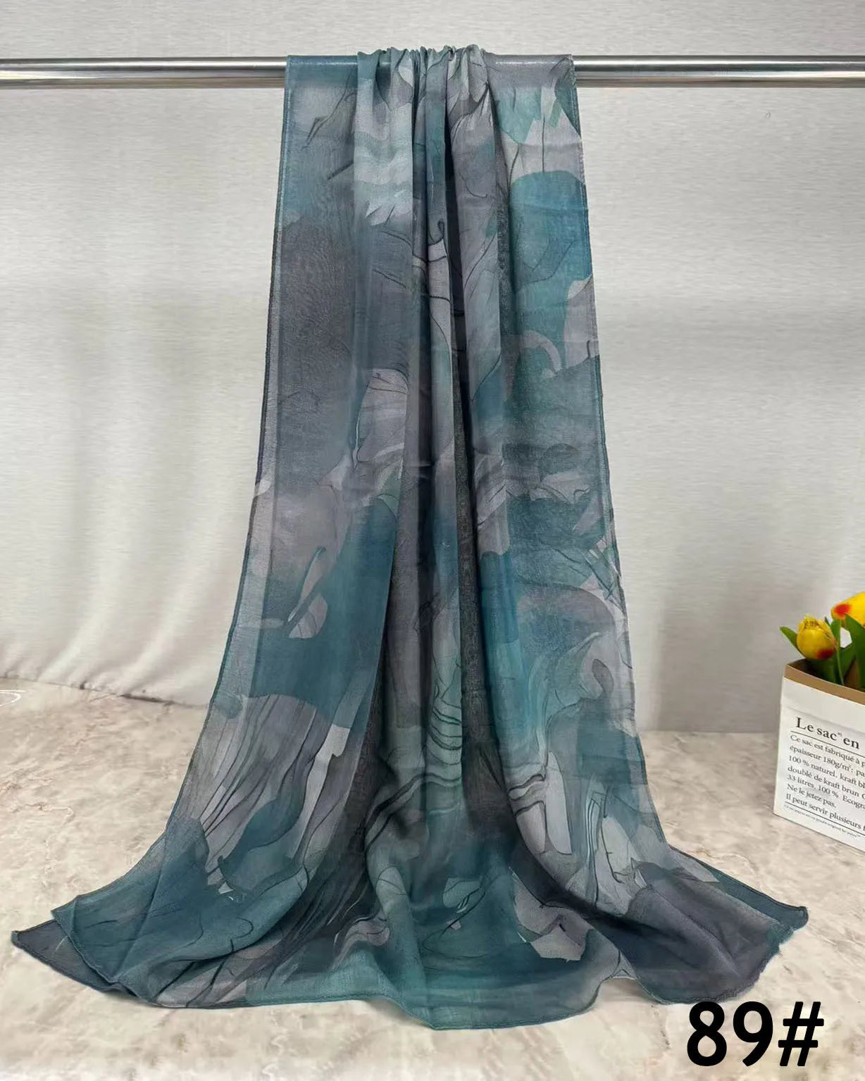 168colors Modal Print Hijab Scarf Premium Soft Breathable Muslim Fashion Headscarf Head Scarf Headwraps for Women Hijabs Turban