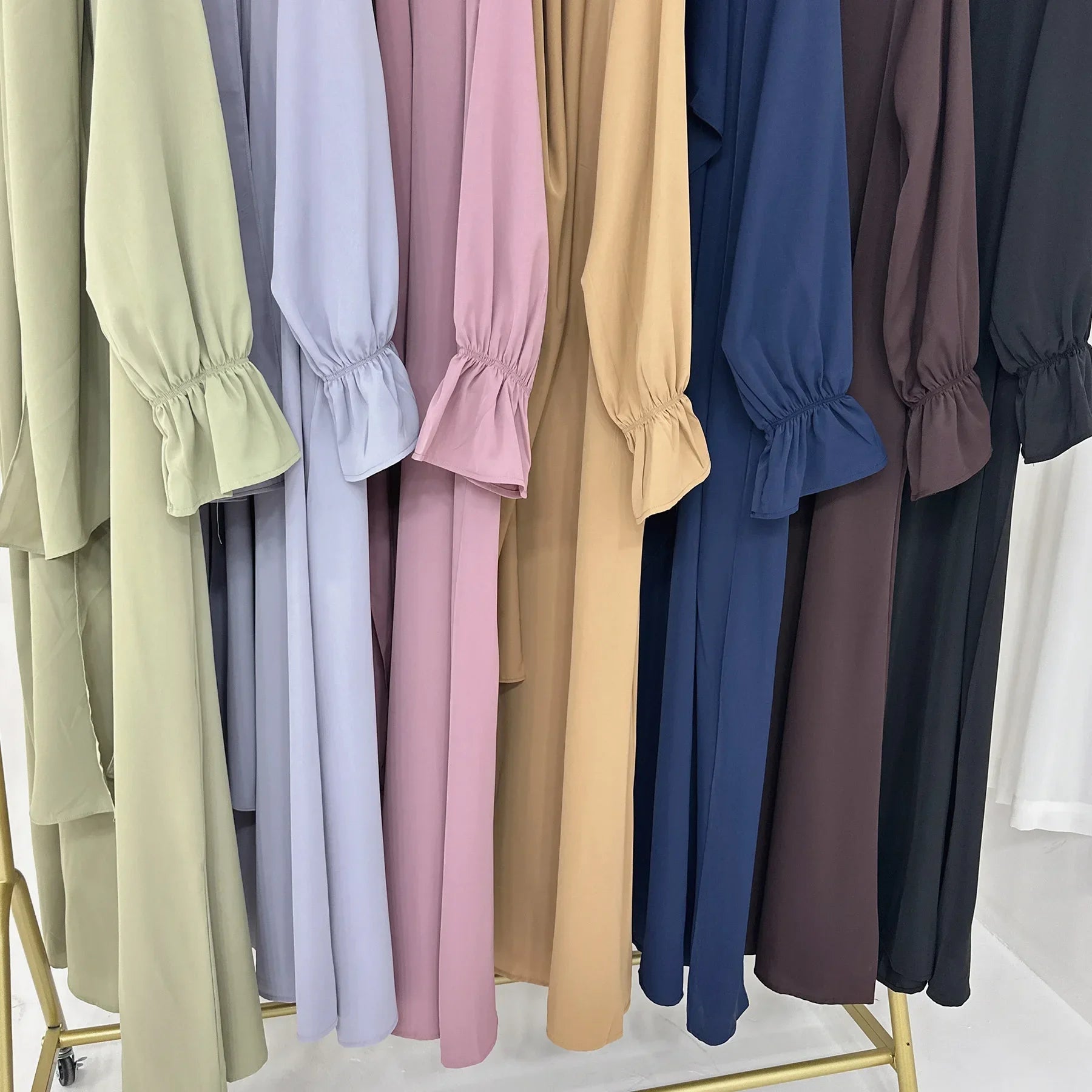 Eid Abaya with Integrated Hijab Scarf Zipper Front Islamic Jilbab One Piece Muslim Women Dress Prayer Clothes Dubai Ramadan