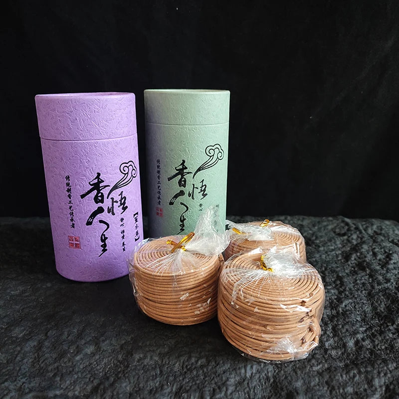 120 Plate/box Natural Sandalwood Lavender Coil Incense Aromatherapy Buddha Yoga Incense Indoor Burning Home Fragrance