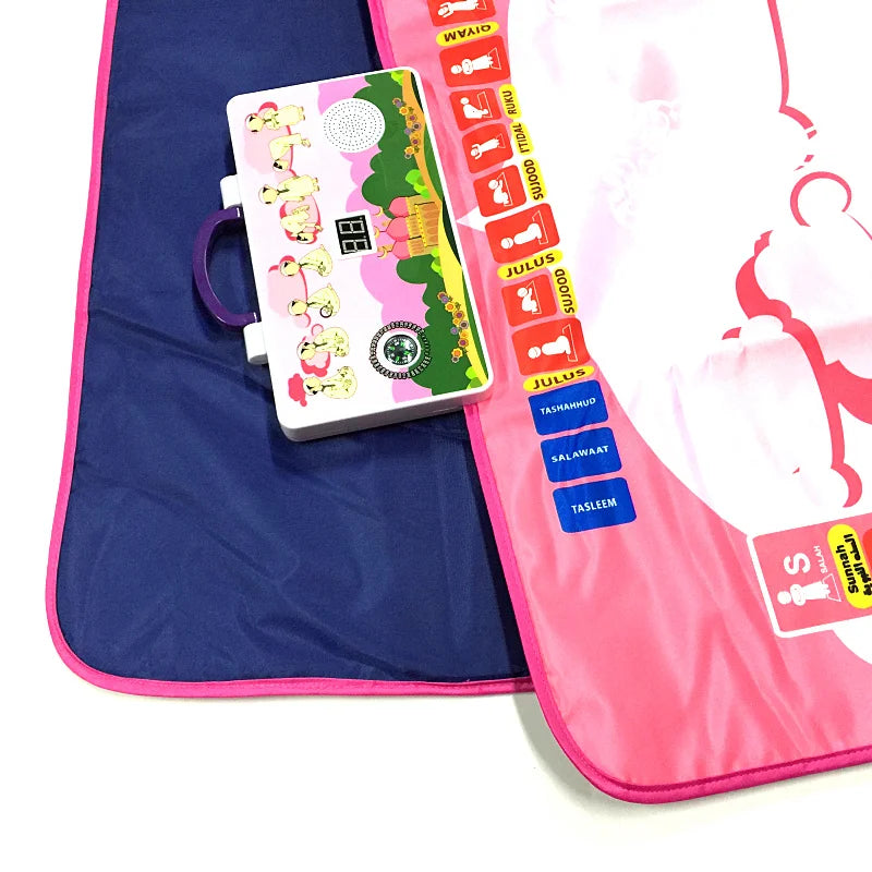 Islamic Prayer Rug Electronic Worship Blanket Muslim Kids Prayer Carpet Children Pray Teaching Salat Musallah Praying Mat