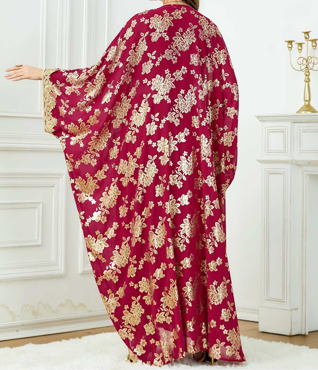 Dress for Women Abaya with Inner Dress 2 Piece Set Jalabiya bayas Robe Caftan Vestidos Largo